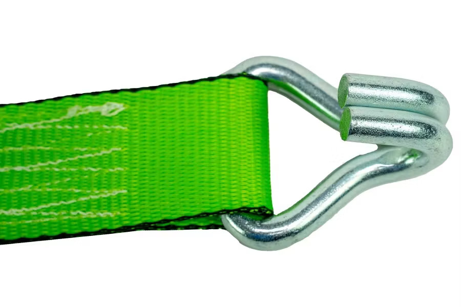 SafeAll 2″ Cargo Tiedown with Double J Hook and Ergo Ratchet Buckle